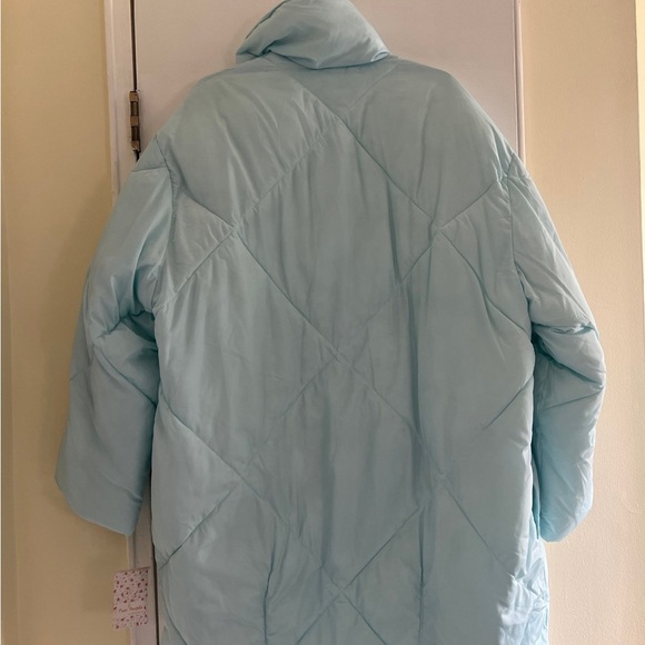 New Free People Puffer Coat light mint green Size medium - Picture 11 of 16